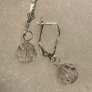 Silver Swarovski Crystal Earrings